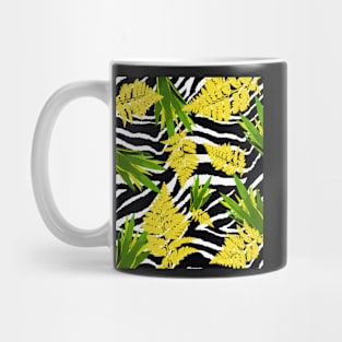 ZEBRA TROPICAL PALMS AND FERNS PATTERN Mug